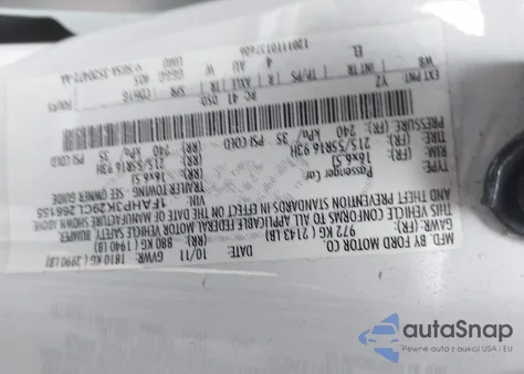 2012 Ford Focus Se from USA, damaged, VIN 1FAHP3K29CL266155